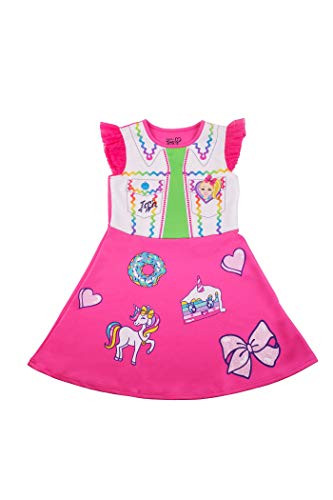 Nickelodeon Girls JoJo Siwa Multicolored Dress -White-Pink 14-16-