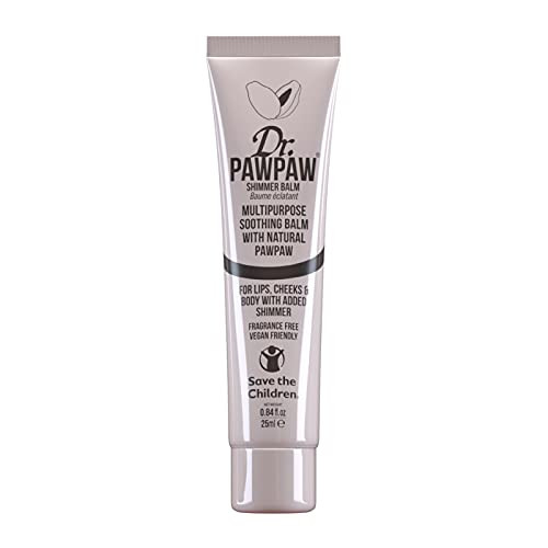 Dr. PAWPAW Multi-Purpose Balm  No Fragrance Balm For Lips Skin Hair Cuticles Nails and Beauty Finishing  25 ml -Shimmer 1 Pack-