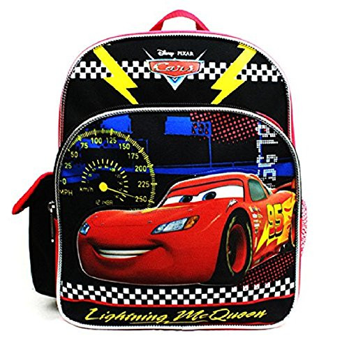Disney Pixar Cars 3 Boys Mini 10" Canvas Black School Backpack Lightning McQueen