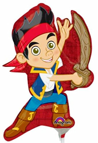 14" Airfill Only Jake  and  The Never Land Pirates Post Balloon