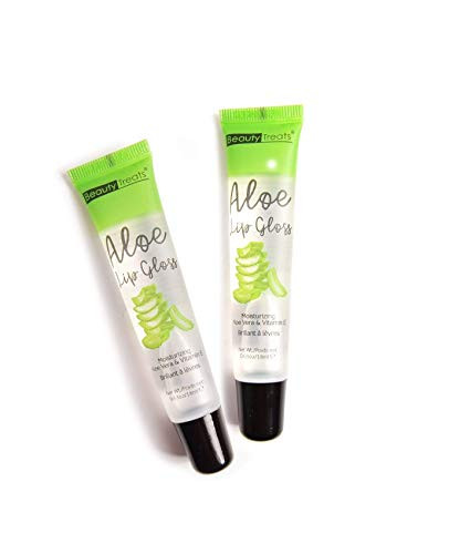 2 pcs Beauty Treats Aloe Lip Gloss Moisturizing Aloe Vera  and  Vitamin E
