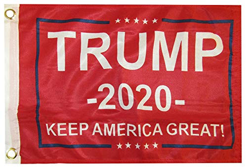 Trade Winds 12x18 Trump 2020 Keep America Great Red 100D Woven Poly Nylon Flag 12"x18" Banner Grommets Heavy Duty -RUF- Trade Winds 12x18 Trump 2020 Keep America Great Red 100D Woven Poly Nylon Flag 12"x18" Banner Grommets Heavy Duty -RUF-