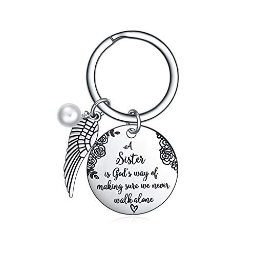 Sister Gift from Sister Sister Keychain A Sister is God's Way of Making Sure We Never Walk Alone Christmas Birthday Gifts for Sisters Sister Gift from Sister Sister Keychain A Sister is God's Way of Making Sure We Never Walk Alone Christmas Birthday Gifts for Sisters