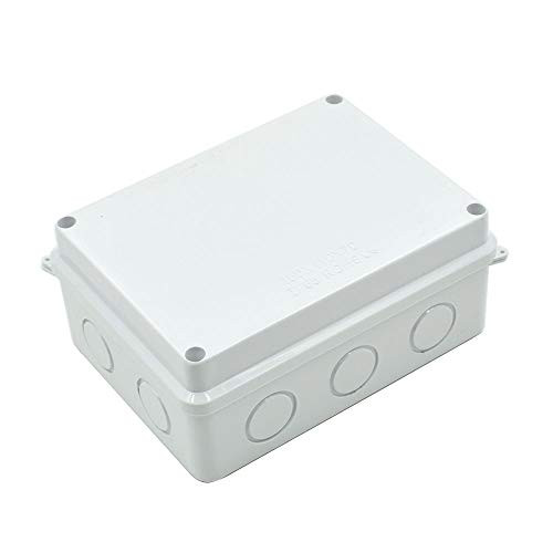 Autoly ABS Plastic Junction Box Dustproof Waterproof IP55 White Junction Box DIY Case Enclosure -150 x 110 x 70mm-5.9" x 4.3" x 2.75"-with Screws