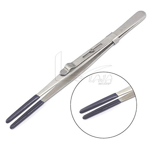LAJA Imports TWEEZER Slide Lock  and  PVC Rubber Coated Tips Non MARRING TWEEZER 6" S.S. -E 1-