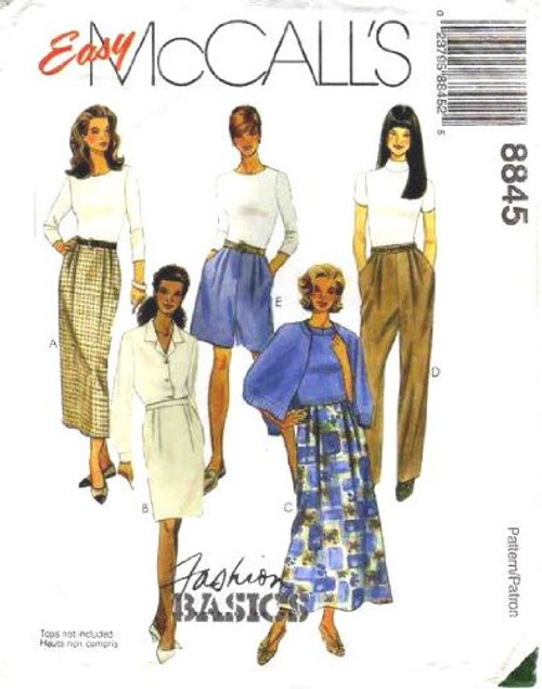 McCall's Sewing Pattern 8845 Misses' Pull-on Shirt in 2 Lengths Pull-on Pants and Shorts Size B -8 10 12- McCall's Sewing Pattern 8845 Misses' Pull-on Shirt in 2 Lengths Pull-on Pants and Shorts Size B -8 10 12-
