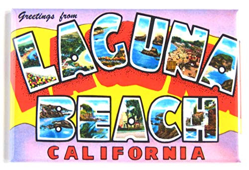 Greetings from Laguna Beach California Fridge Magnet -2.5 x 3.5 inches- style B