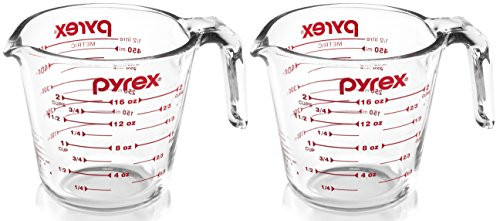 Pyrex 6001075 6001075-2 Prepware 2 Glass Measuring Cup