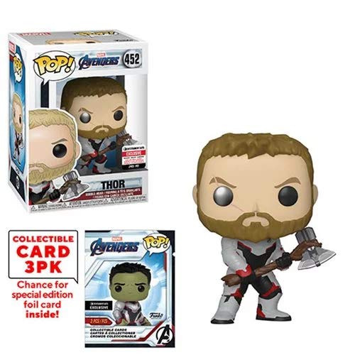 Funko Pop! Marvel : Avengers Endgame Thor Vinyl Figure with Collector Cards - Entertainment Earth Exclusive