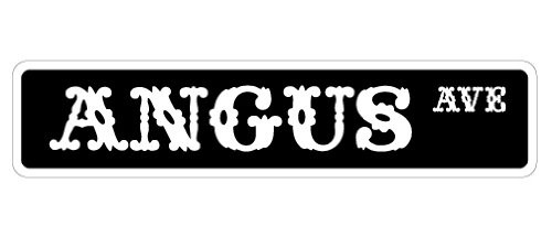 ANGUS Street Sign beef cattle farm cow bull  Indoor-Outdoor   18" Wide Plastic Sign