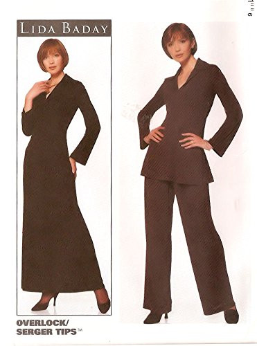 McCall's Sewing Pattern 8557 Misses' Dress Tunic and Pants - For Stretch Knits Only Size B -8 10 12-