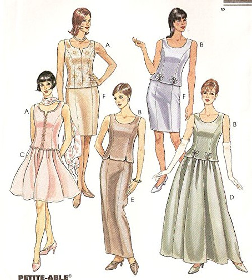 McCall's Sewing Pattern 8561 Misses' Lined Tops and Skirts in 2 Lengths Size B -8 10 12-