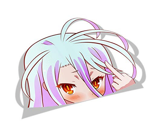 BLKUOPAR 5.1'' Anime Car Stickers No game No life Car Sticker Waterproof Creative Bumper Camper Scratch-proof Window Decal for Vehicle -B-