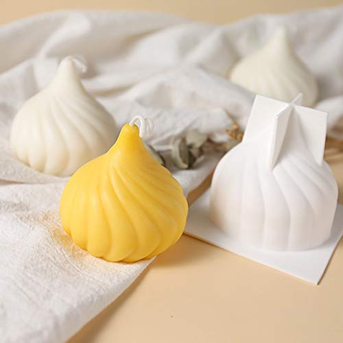 BYBYCD Silicone Molds DIY Candle Making Mold 3D Silicone Mold Soy Wax Candle Mold Handmade Soap Handcraft Ornaments Fondant Molds -Onion-