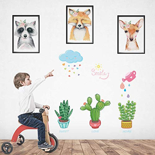 Green Cactus Potted Plant Wall Decal and Nature Tropical Leaf Wall Sticker DILIBRA Removable Peel and Stick DIY Art Murals for Bedroom Living Room Nursery Classroom Offices Home Decoration Green Cactus Potted Plant Wall Decal and Nature Tropical Leaf Wall Sticker DILIBRA Removable Peel and Stick DIY Art Murals for Bedroom Living Room Nursery Classroom Offices Home Decoration