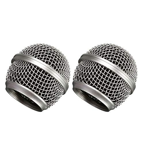 Bolymic 2 PCS SM58 Microphone Grille Replacement for SM58 Wireless Vocal Mics RK143G with Inner Foam 2 Pack