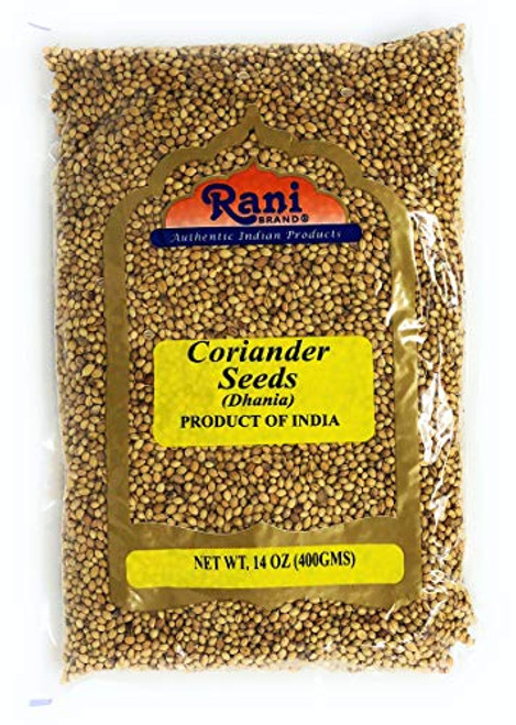 Rani Coriander -Dhania- Seeds Whole Indian Spice 14oz -400g- ~ All Natural ~ Gluten Friendly NON-GMO Vegan Indian Origin Rani Coriander -Dhania- Seeds Whole Indian Spice 14oz -400g- ~ All Natural ~ Gluten Friendly NON-GMO Vegan Indian Origin