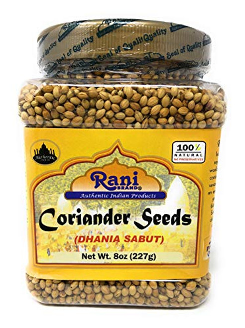Rani Coriander -Dhania- Seeds Whole Indian Spice 8oz -227g- ~ All Natural ~ Gluten Friendly NON-GMO Vegan Indian Origin Rani Coriander -Dhania- Seeds Whole Indian Spice 8oz -227g- ~ All Natural ~ Gluten Friendly NON-GMO Vegan Indian Origin