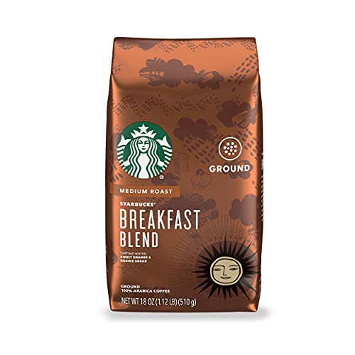 Starbucks Medium Roast Ground Coffee Breakfast Blend 100 percent Arabica 18 Oz Starbucks Medium Roast Ground Coffee Breakfast Blend 100 percent Arabica 18 Oz
