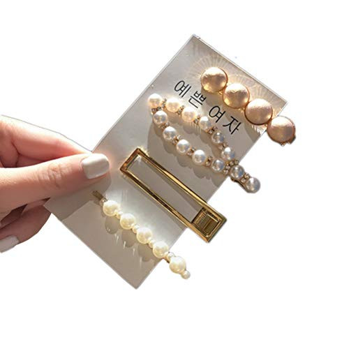 canjoyn 4 Pcs Pearl Hair Barrettes Clips Rhinestone Hair Pins Wedding Bridal Bling Hairpins Bridesmaid Hair Clips Styling Hair Accessories for Women Ladies Girls -B- canjoyn 4 Pcs Pearl Hair Barrettes Clips Rhinestone Hair Pins Wedding Bridal Bling Hairpins Bridesmaid Hair Clips Styling Hair Accessories for Women Ladies Girls -B-