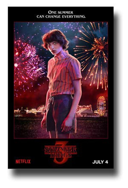 Stranger Things 3 Poster TV Show Promo 11 x 17 inches Finn Wolfhard Mike Wheeler Fireworks Netflix Stranger Things 3 Poster TV Show Promo 11 x 17 inches Finn Wolfhard Mike Wheeler Fireworks Netflix