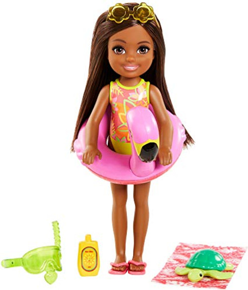 Barbie and Chelsea The Lost Birthday Playset with Chelsea Doll -Brunette 6-in- Jungle Pet Floatie and Accessories Gift for 3 to 7 Year Olds