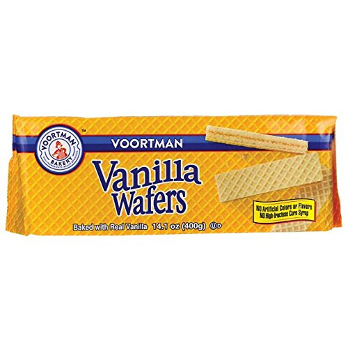Voortman Bakery Wafers - Baked with Fresh Ingredients, No Artificial Colors, Flavors or High-Fructose Corn Syrup (Pack of 4) (Vanilla)