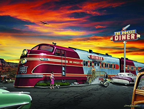 The Rocket Diner 500 Piece Jigsaw Puzzle by SunsOut - Train Theme