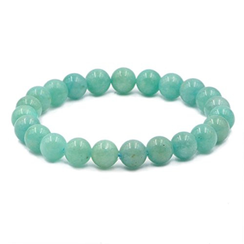 AD Beads Natural Gemstone Round Beads Stretch Bracelet Healing Reiki 8mm -Brazilian Amazonite-