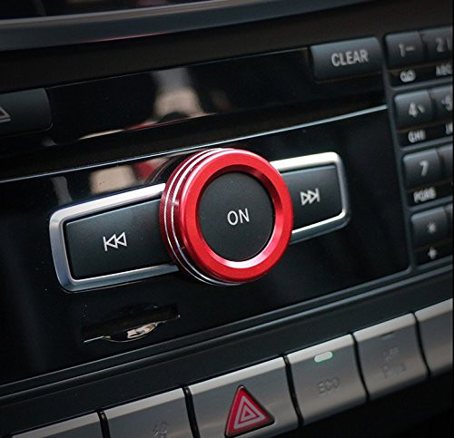 JessicaAlba Car Volume Control Button Knob Decoration Cover Sticker Fit for Mercedes Benz A Class B Class E Class GLK GLA CLA GLE ML GL