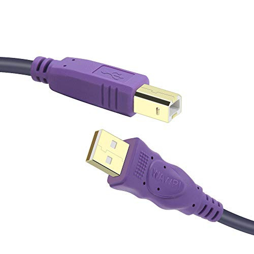 WAWPI Printer Cable 10 feet USB 2.0 Cable A-Male to B-Male for Printer-Scanner -10 ft-