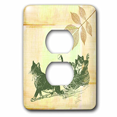 3dRose lsp_99189_6"Cat Sled- Fun Pets- Animals Art" 2 Plug Outlet Cover Multicolor