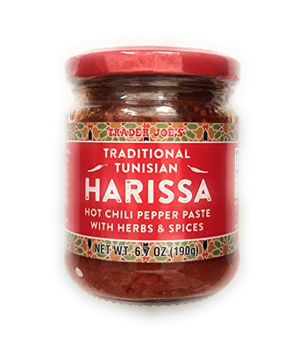 Trader Joes Traditional Tunisian Harissa Hot Chili Pepper Paste With Herbs  and  Spices 6 oz Jar -Single-