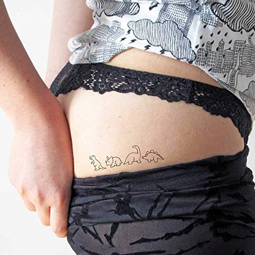 Little Dino - Temporary Tattoo -Set of 2-