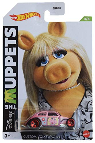 DieCast Hotwheels Custom Volkswagen Beetle The Muppets 3-5 -Pink-