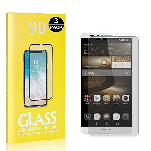 Bear Village Screen Protector for Huawei Mate 7 HD Tempered Glass Screen Protector Bubble Free Anti Scratch Screen Protector Film for Huawei Mate 7 3 Pack