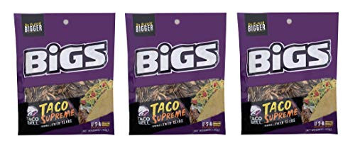 BIGS Taco Bell Taco Supreme Sunflower Seeds 3.63 oz - Pack of 3 -Taco Supreme- BIGS Taco Bell Taco Supreme Sunflower Seeds 3.63 oz - Pack of 3 -Taco Supreme-