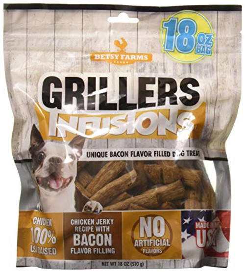 Betsy Farms Chicken Infusions Dog Jerky Treats With Bacon Filling 18 Oz Chicken Jerky Treats For Dogs