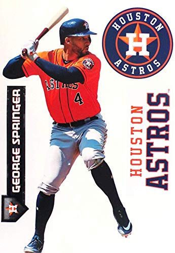 George Springer FATHEAD  plus Houston Astros Logo Set Official MLB Vinyl Wall Graphic 17" INCH