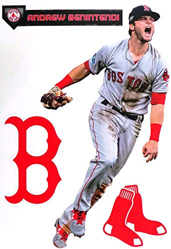 Andrew Benintendi FATHEAD Boston Logo Set Official MLB Vinyl Wall Graphics 17" INCH
