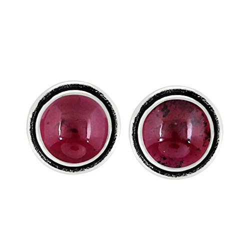 Genuine 7mm Round Shape Garnet Stud Earrings 925 Silver Plated Handmade Stud Earrings Jewelry For Women Genuine 7mm Round Shape Garnet Stud Earrings 925 Silver Plated Handmade Stud Earrings Jewelry For Women