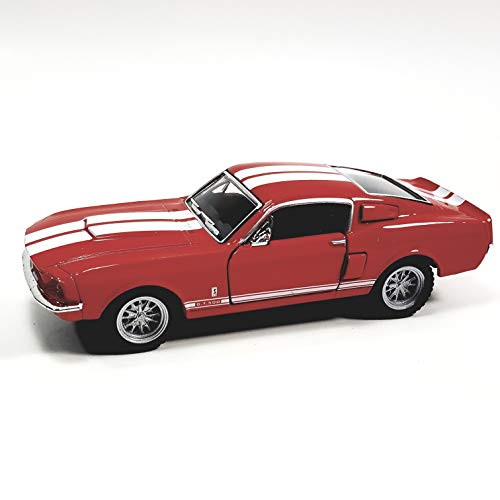 Kinsmart Ford Shelby 1967 Red  and  White Stripes GT-500 1-38 O Scale Diecast Car