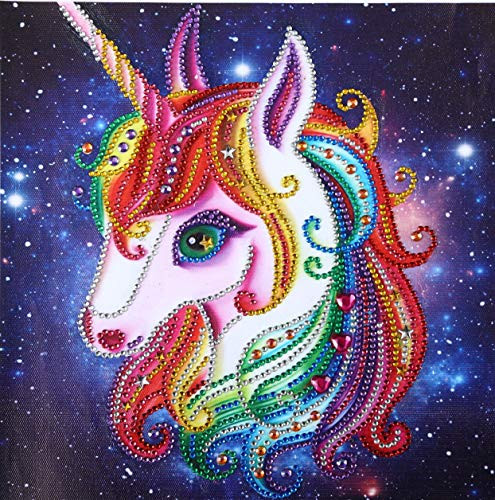 5D Diamond Painting feilin Unicorn Diamond Painting Kit DIY Diamond Rhinestone Painting Kits for Adults and Beginner Embroidery Arts Craft Home Decor B 30x30cm