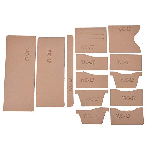 GLOGLOW Leather Template DIY YJC-17 Wallet Pattern Template Transparent Acrylic Making Template Set Short Purse Template