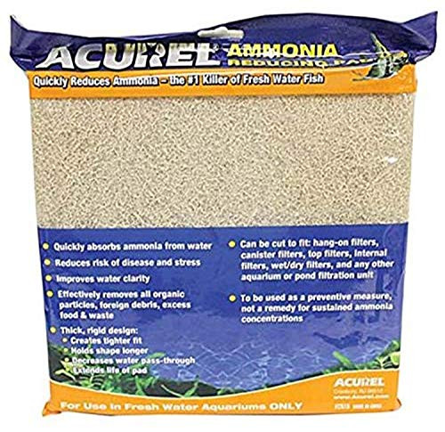 Acurel LLC Ammonia Reducing Media Pad Aquarium and Pond Filter Accessory 10-Inch by 18-Inch
