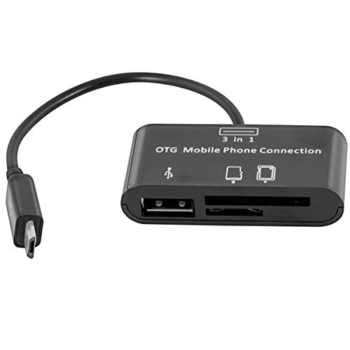 MXTECHNIC 3 in 1 Micro USB OTG Host Adapter SD Card Reader Camera Card Reader Hub OTG Mobile Phone Connection Host USB 2.0 SD Card Adapter Kit for Android-Computer-Printer
