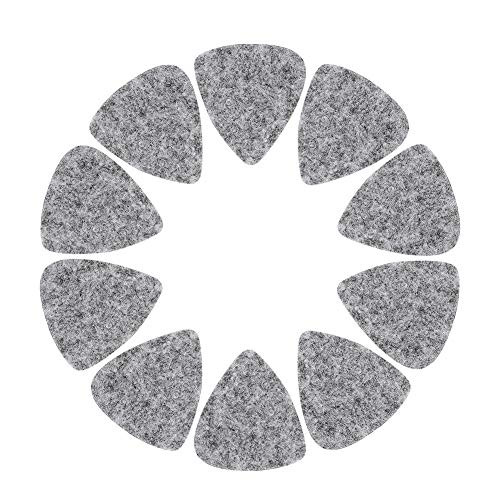 Vbest life Music Felt Picks Ukulele Plectrum Guitar Plectrum Wool Felt Picks 3mm Plectrums White Black Gray Instrument Accessory-Gray-