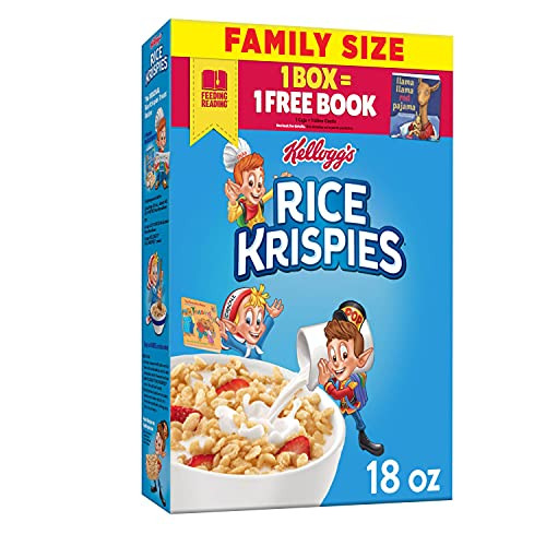 Kelloggs Rice Krispies Breakfast Cereal Toasted Rice Cereal Fat-Free 18 oz Box