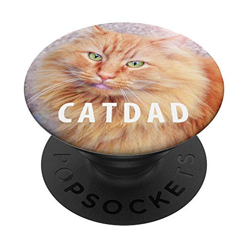 Cat Dad PopSockets PopGrip- Swappable Grip for Phones  and  Tablets