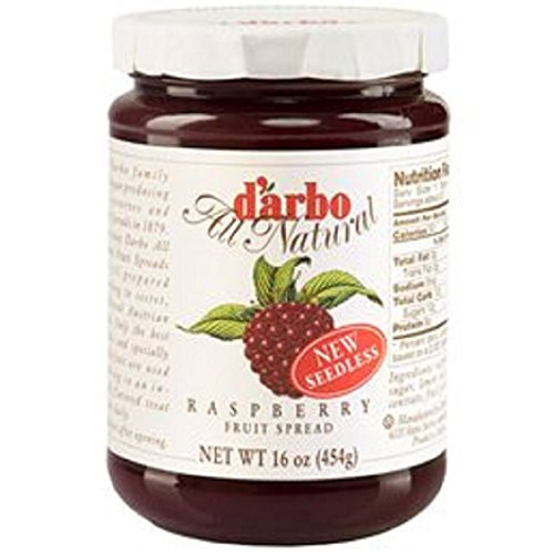 d'arbo All Natural Raspberry Seedless Fruit Spread 16 Ounce